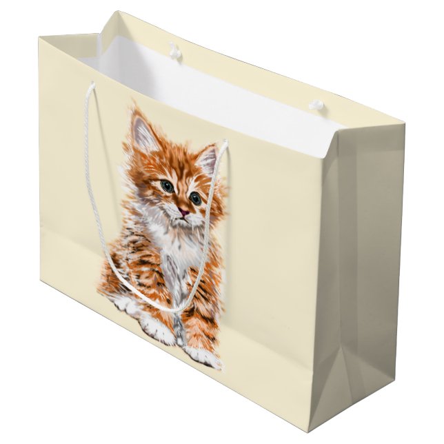 Cute Cat Gift Bag (Front Angled)