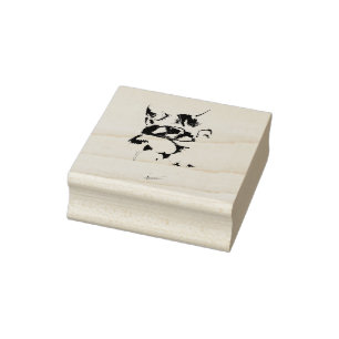 Cute Cat Gift for Kitten Lovers Colourful Art Kitt Rubber Stamp