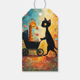 Cute Cat Giraffe Gift Tag