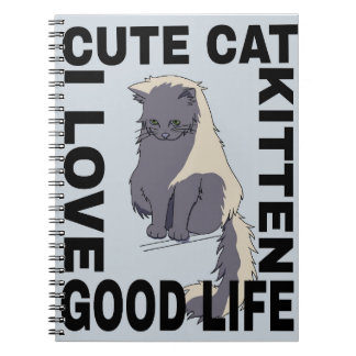 Cute cat good life notebook
