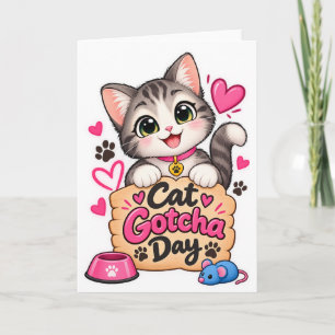 Cute Cat Gotcha Day Card