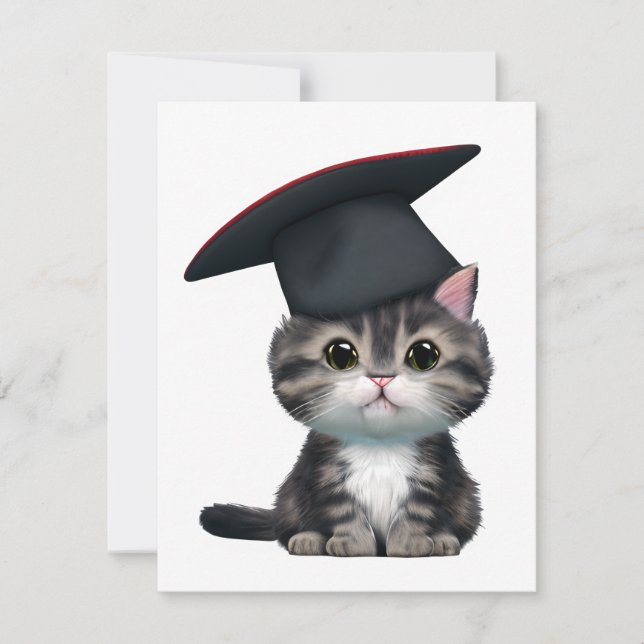 Cute Cat Graduation Day is a significant milestone Card (Front)