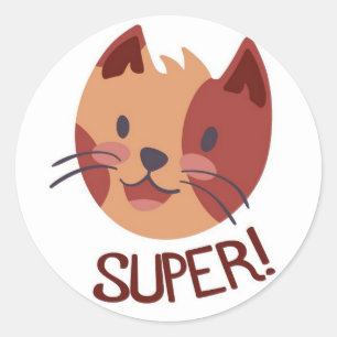 Cute Cat Great Job Sticker
