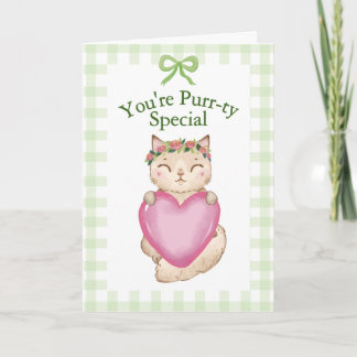 Cute Cat Greeting Card – You're Purr-ty Special
