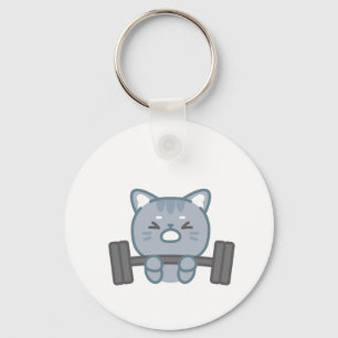 cute cat gym lovers design cat gym lover design keychain