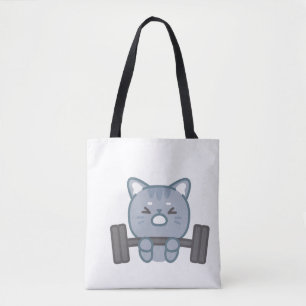 cute cat gym lovers design cat gym lover design tote bag