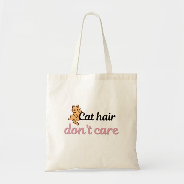 Cute Cat Hair Don’t Care Cat Tote Bag (Devant)