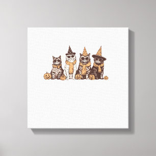 Cute Cat Halloween Kitty Halloween Animal Pet Men  Canvas Print
