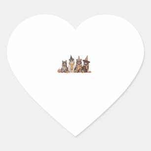 Cute Cat Halloween Kitty Halloween Animal Pet Men Heart Sticker