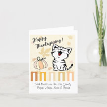 Cute Cat Happy Thanksgiving