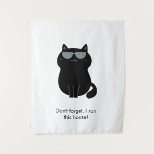 Cute Cat - I run this house now!  Tapestry