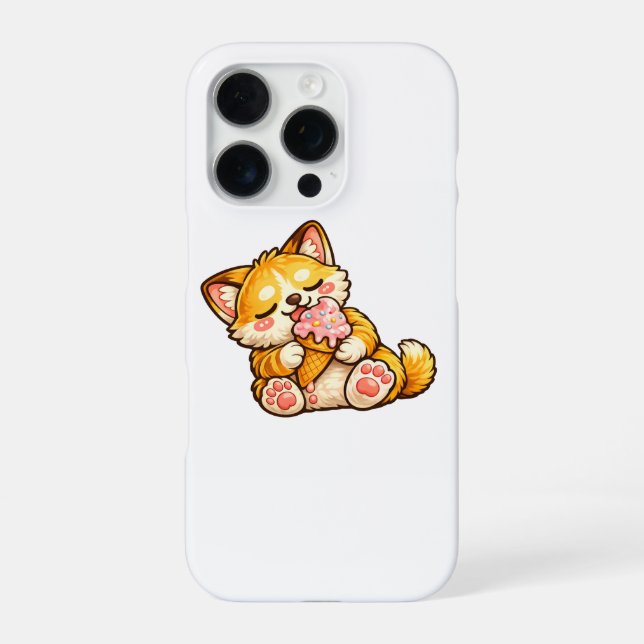 Cute Cat Ice Cream iPhone Case (Back)
