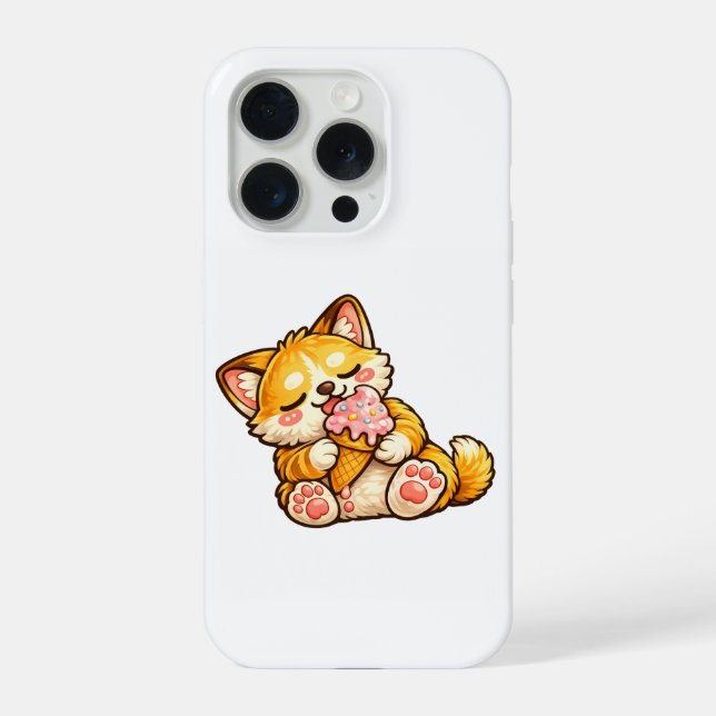 Cute Cat Ice Cream iPhone Case (Back)