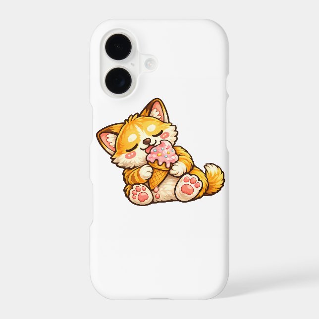 Cute Cat Ice Cream iPhone Case (Back)