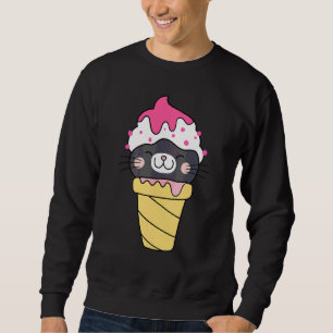 Cute Cat Ice Cream Kitty Cat Dessert 1 Sweatshirt