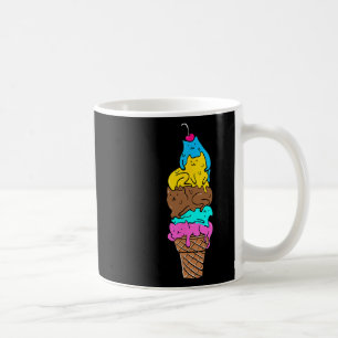 Cute Cat Ice Cream - Kitty Cat Dessert Shirt 1 Coffee Mug