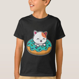 Cute Cat In A Doughnut Funny Cat Lover Doughnut Gi T-Shirt