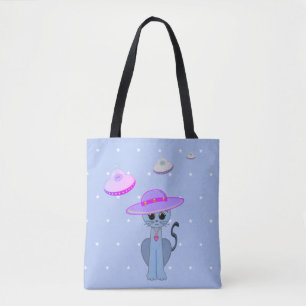 Cute Cat in a Hat Tote Bag