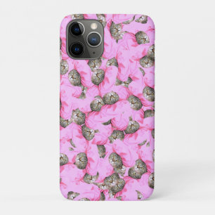 Cute Cat in a Pink Cap Pattern Random iPhone 11 Pro Case