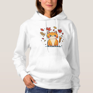 Cute Cat In Fall 1 Hoodie