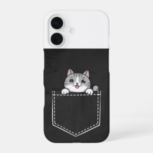 Cute Cat in Pocket Design for Cat Lovers Phone  iPhone 16 Case