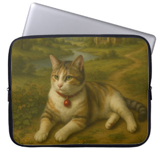Cute Cat in the garden Laptop Sleeve 15 inches