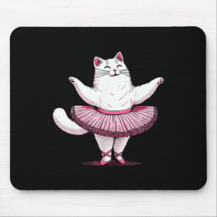 Cute Cat In Tutu Ballet Dancing Men Women Kids Fun Mouse Pad