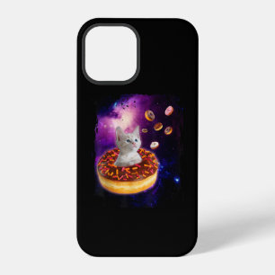 Cute Cat Inside Doughnut In Space Kitty Lovers iPhone 12 Pro Case