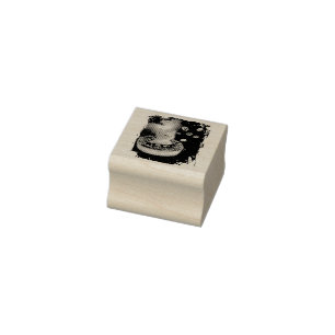 Cute Cat Inside Doughnut In Space Kitty Lovers Rubber Stamp