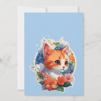 cute cat invitation