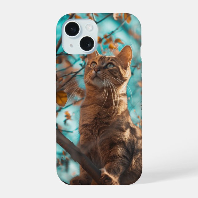 Cute Cat iPhone 15 Case (Back)