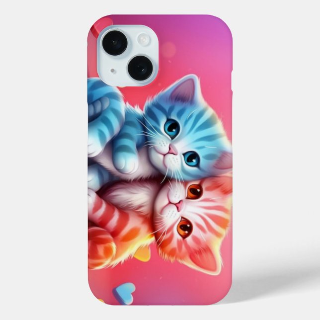 Cute Cat iPhone Case - Adorable Feline Design (Back)