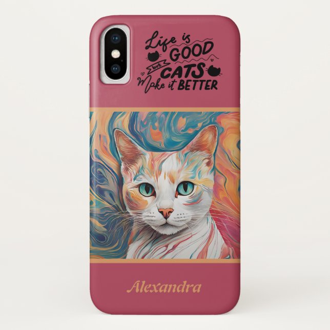 Cute Cat iPhone / iPad case (Back)