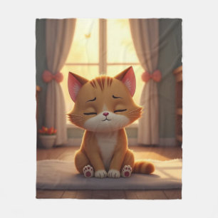 Cute cat - just need a moment fleece blanket