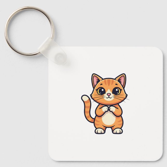 cute cat keychain (Front)