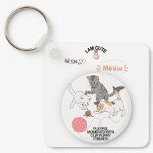 Cute Cat Keychain – Adorable Kitty Charm for key