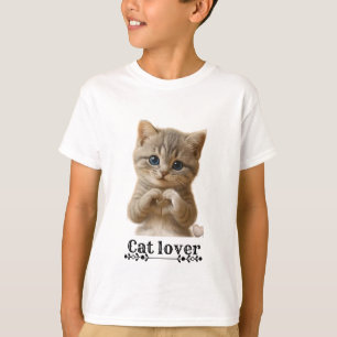 Cute Cat Kids T-Shirt   Cat Lover Shirt for Childr