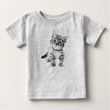 Cute cat kitten | black graphic pen