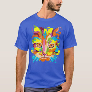 Cute Cat, kitten cat lovers Colorful Art Kitty Ado T-Shirt