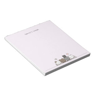 Cute Cat Kitten colourful gradient Personalized  Notepad
