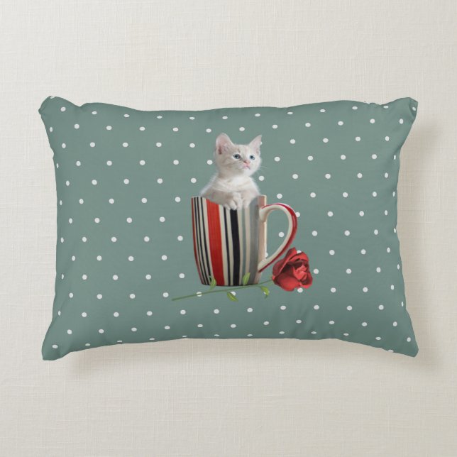 Cute Cat Kitten Pet Lovers Gift  Accent Pillow (Front)