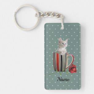 Cute Cat Kitten Pet Lovers Gift  Keychain