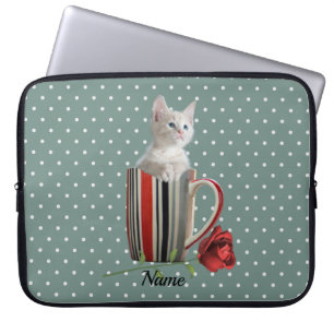 Cute Cat Kitten Pet Lovers Gift  Laptop Sleeve