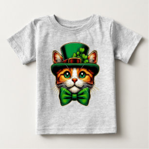 Cute cat/kitten Saint Patrick's Day Baby T-Shirt