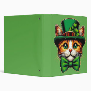 Cute cat/kitten Saint Patrick's Day Binder
