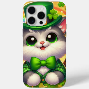 Cute cat/kitten Saint Patrick's Day  iPhone 15 Pro Max Case