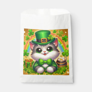 Cute cat/kitten Saint Patrick's Day Favour Bag