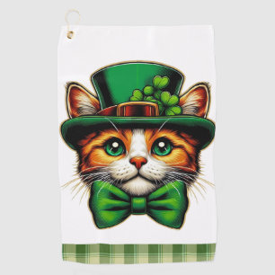 Cute cat/kitten Saint Patrick's Day  Golf Towel