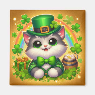 Cute cat/kitten Saint Patrick's Day Magnet