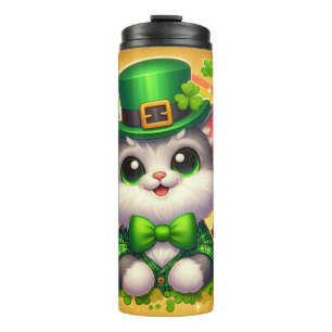 Cute cat/kitten Saint Patrick's Day  Thermal Tumbler